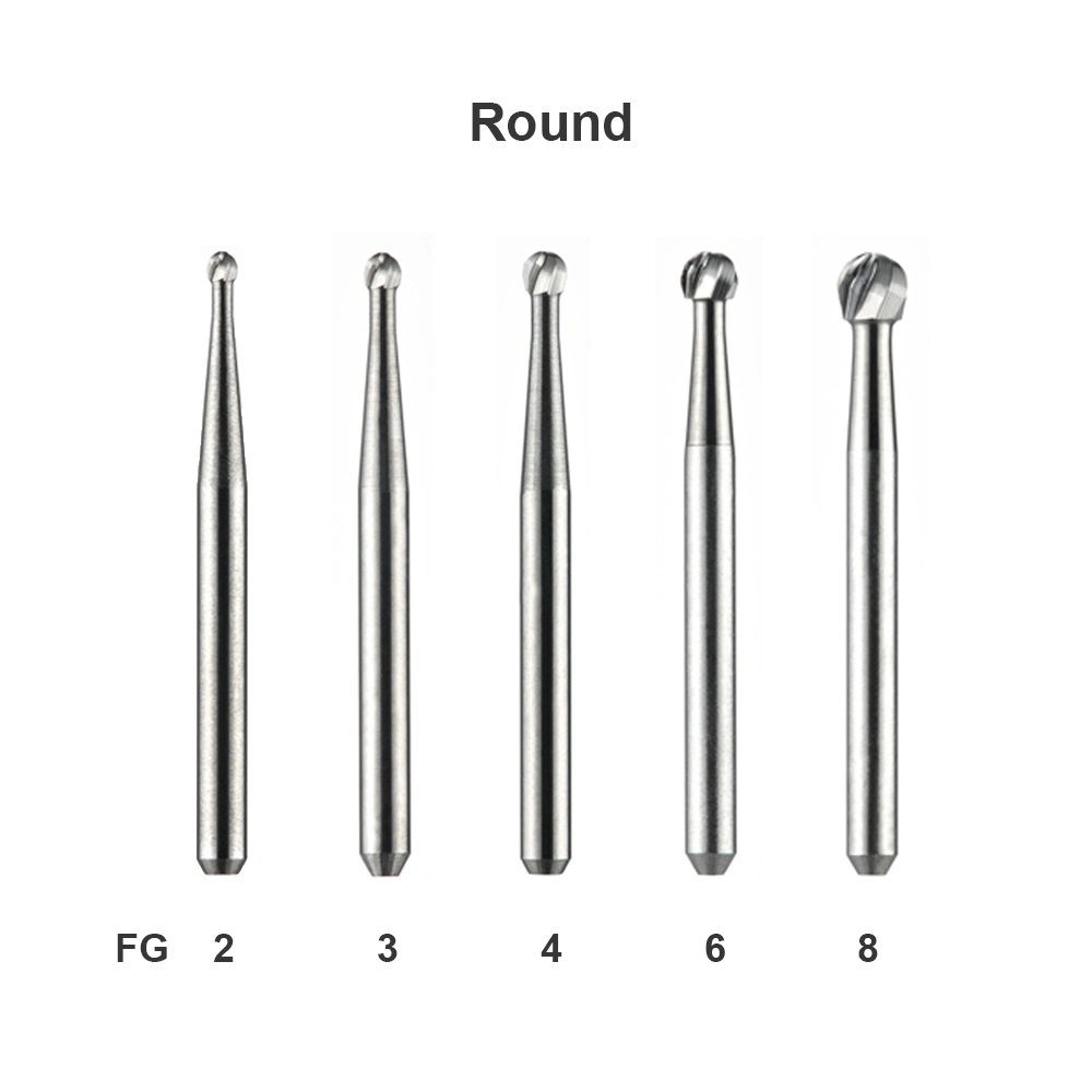 Top Quality Dental Rotary Instruments Round Shape Carbide Burs ISO 001