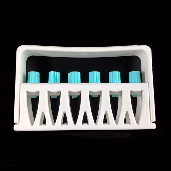 Dental Endodontic Root Canal Therapy Files Holder Disinfection Rack Box 6 Holes Endo Files Drills Stand